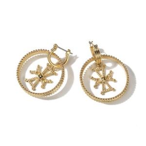 KATY EARRING || Cross Earrings, Gold Hoop Earrings